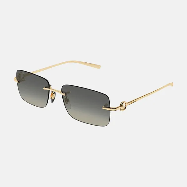 Kính Mát Nam Gucci Rectangular Sunglasses GG1703S 005 Màu Vàng Xám