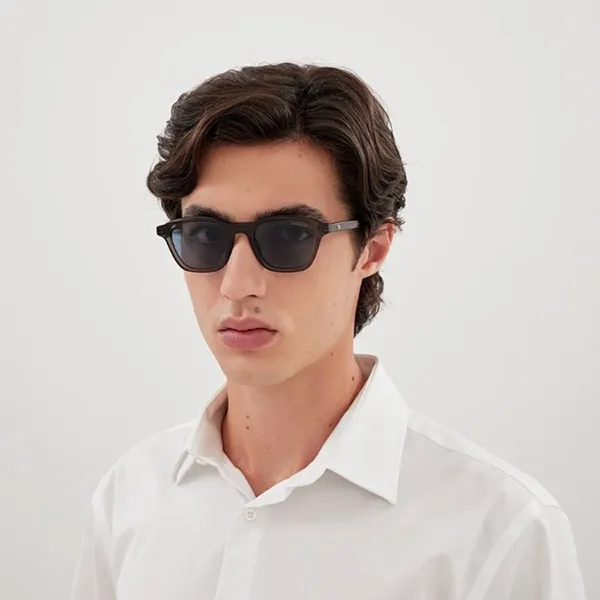 Kính Mát Nam Montblanc Sunglasses MB0384S 002 Màu Xám/Havana - Kính mắt - Vua Hàng Hiệu