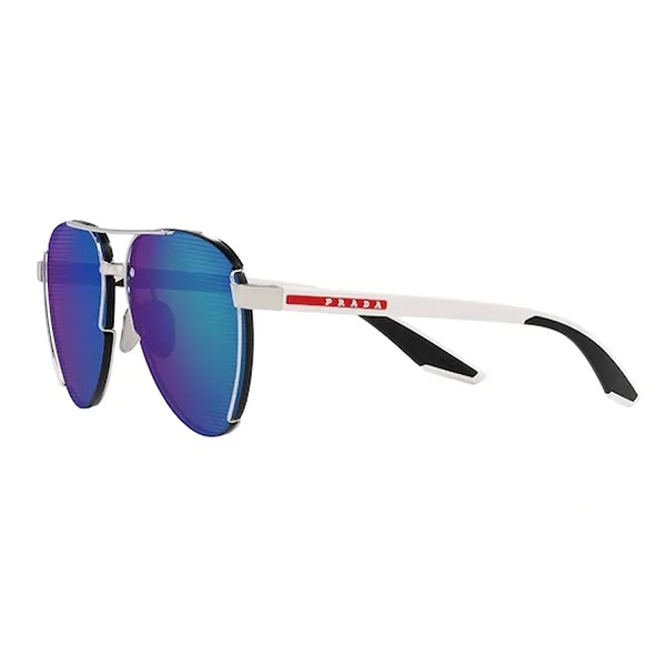 Kính Mát Nam Prada Linea Rossa Silver Sunglasses PS 51YS 1BC08U Màu Bạc Xanh