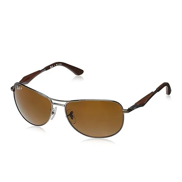 Kính Mát Nam Rayban Pilot Polarized Men Sunglasses RB3519 029/83 59 Màu Nâu - Kính mắt - Vua Hàng Hiệu