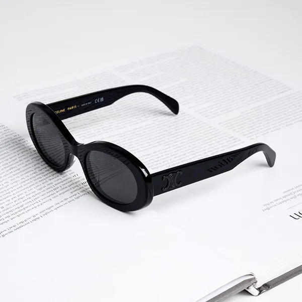 Kính Mát Nữ Celine Triomphe Sunglasses CL40194U 5205A Màu Đen Xám - Kính mắt - Vua Hàng Hiệu