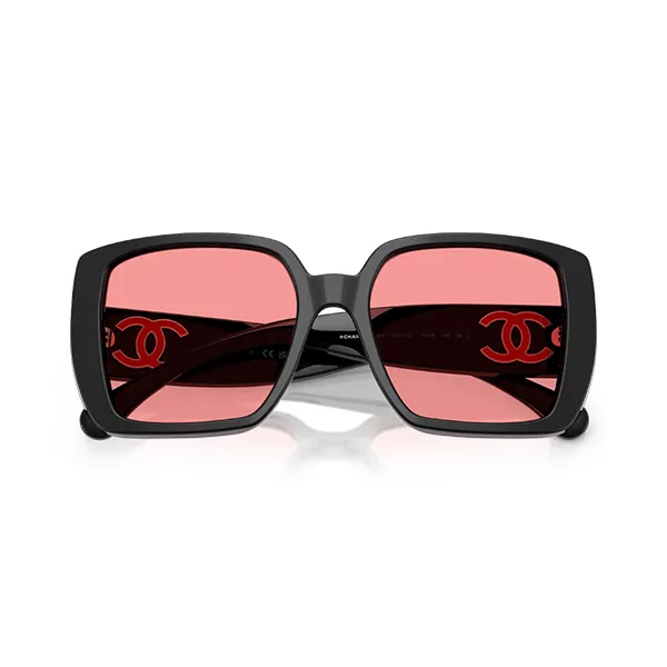 Kính Mát Nữ Chanel Black Red Pink Sunglasses 0CH5541 1231D7 Màu Đen Hồng