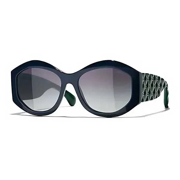 Kính Mắt Nữ Chanel Oval Sunglasses CH5486 Màu Xanh - Kính mắt - Vua Hàng Hiệu