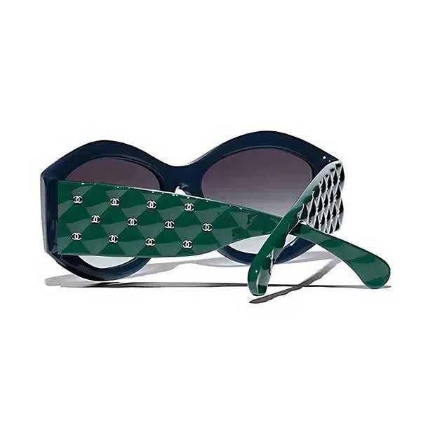 Kính Mắt Nữ Chanel Oval Sunglasses CH5486 Màu Xanh - Kính mắt - Vua Hàng Hiệu