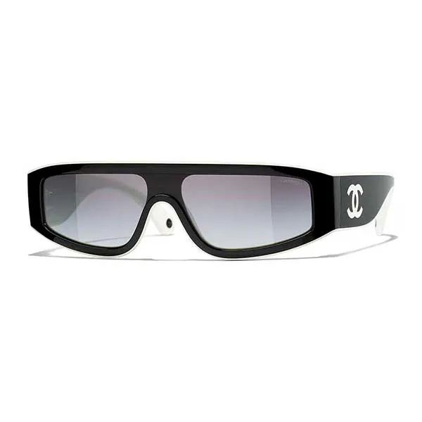 Kính Mắt Nữ Chanel Shield Sunglasses 6057 1656/S6 Màu Trắng Đen - Kính mắt - Vua Hàng Hiệu