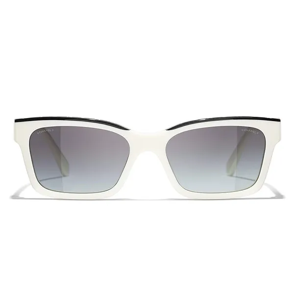 Kính Mát Nữ Chanel Square Sunglasses CH5417 C1763 Màu Xám Trắng - Kính mắt - Vua Hàng Hiệu