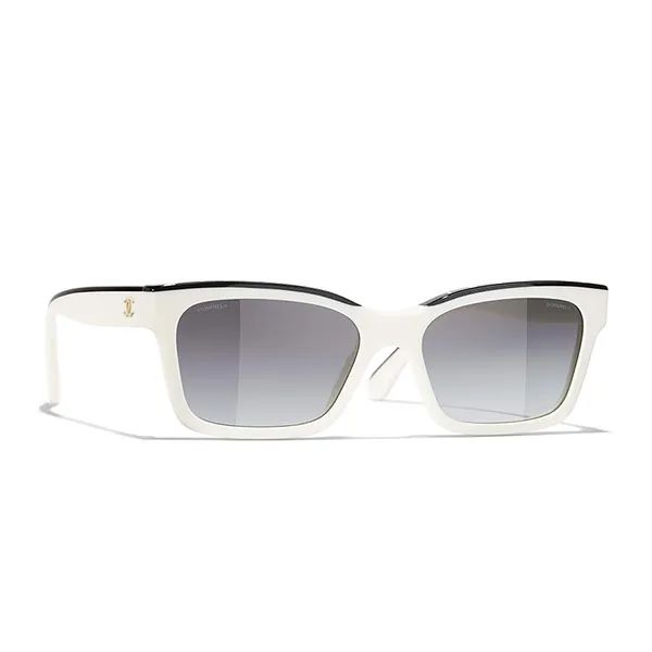 Kính Mát Nữ Chanel Square Sunglasses CH5417 C1763 Màu Xám Trắng - Kính mắt - Vua Hàng Hiệu