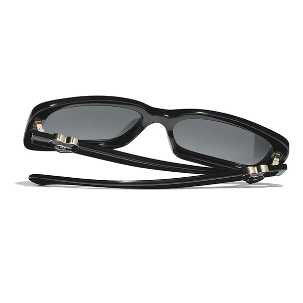 Kính Mát Nữ Chanel Sunglasses Rectangle CH5520 C622/S8 Màu Đen Xám - Kính mắt - Vua Hàng Hiệu