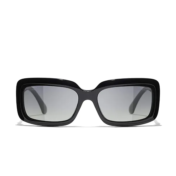 Kính Mát Nữ Chanel Sunglasses Rectangle CH5520 C622/S8 Màu Đen Xám - Kính mắt - Vua Hàng Hiệu