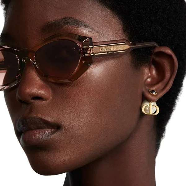 Kính Mát Nữ Dior DiorSignature B1U 40139U 40F1 55 Sunglasses Màu Hồng Nâu