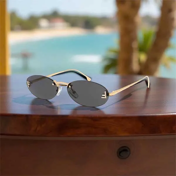 Kính Mát Nữ Fendi Sunglasses FE4075US 30A Màu Vàng Đen - Kính mắt - Vua Hàng Hiệu