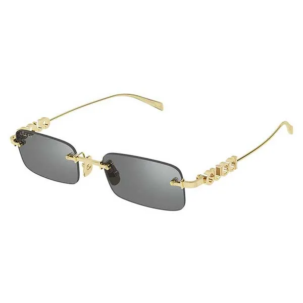 Kính Mát Nữ Gucci Endura Gold Rectangular Sunglasses GG1808S 003 Màu Đen - Vàng