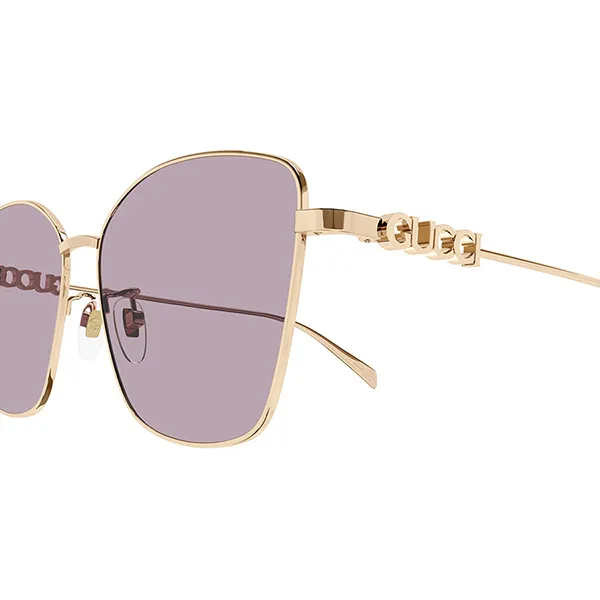 Kính Mát Nữ Gucci GG1805SA 003 Rose Gold Violet Màu Tím Phối Vàng Hồng