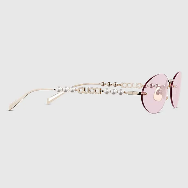 Kính Mát Nữ Gucci Oval Frame Sunglasses GG1922S Màu Hồng - Kính mắt - Vua Hàng Hiệu