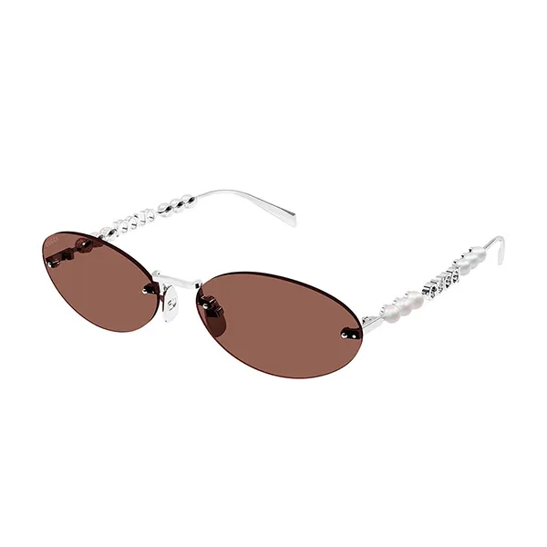 Kính Mát Nữ Gucci Sunglass GG1922S 002 Màu Nâu Bạc