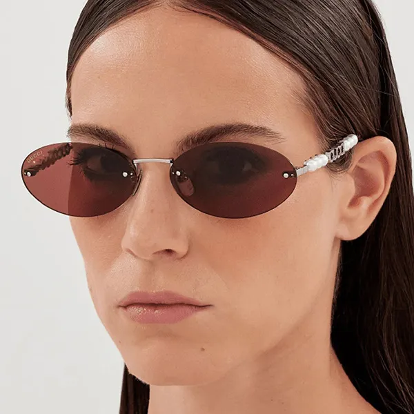 Kính Mát Nữ Gucci Sunglass GG1922S 002 Màu Nâu Bạc
