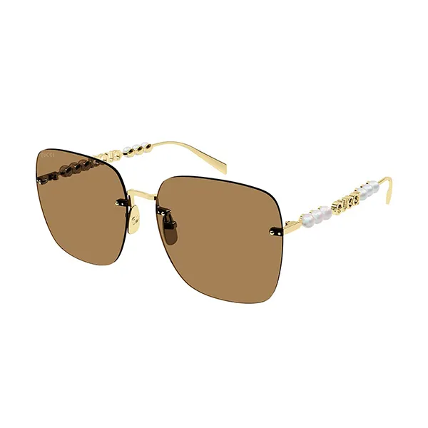 Kính Mát Nữ Gucci Sunglass GG1923SA 003 Gold Brown Màu Nâu Vàng