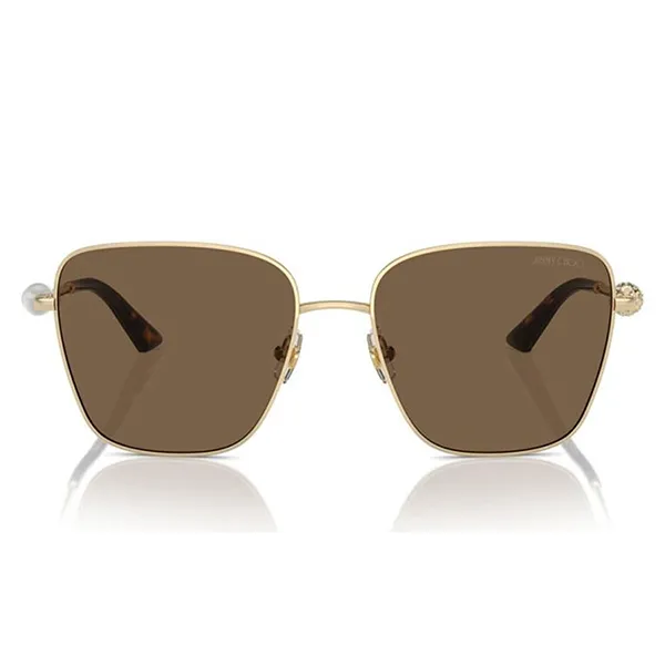 Kính Mát Nữ Jimmy Choo Gold Squared Sunglasses JC 4005HB Màu Vàng Nâu