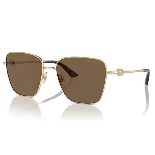 Kính Mát Nữ Jimmy Choo Gold Squared Sunglasses JC 4005HB Màu Vàng Nâu