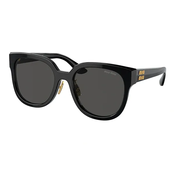 Kính Mát Nữ Miu Miu 0MU 01ZS 1AB5S0 BLACK DARK GREY Sunglasses Màu Đen - Kính mắt - Vua Hàng Hiệu