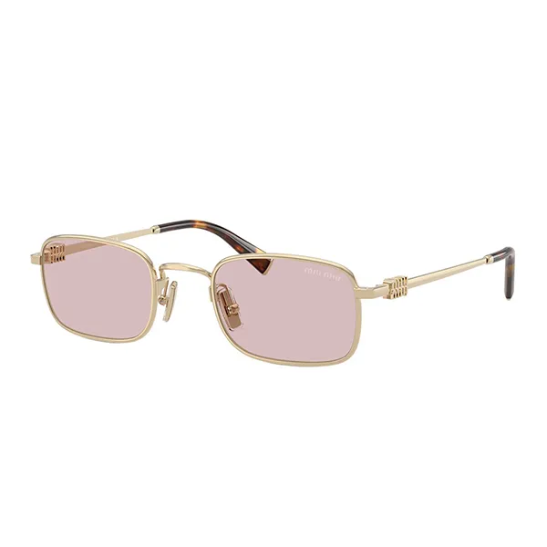 Kính Mát Nữ Miu Miu 0MU A53S ZVN4I0 Pale Gold Rectangular Sunglasses Màu Hồng Vàng - Kính mắt - Vua Hàng Hiệu