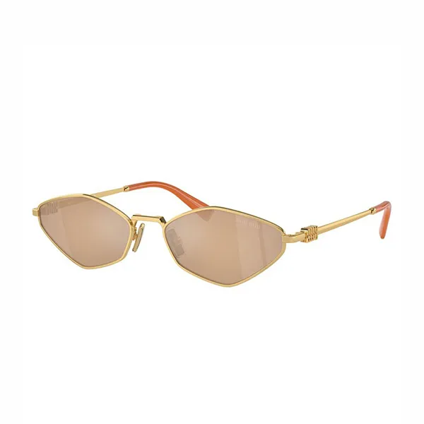 Kính Mát Nữ Miu Miu MU 0MU 56ZS 5AK40D Sunglasses Gold/ Grey Màu Vàng Xám
