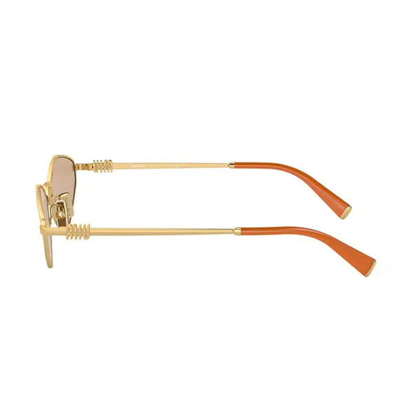 Kính Mát Nữ Miu Miu MU 0MU 56ZS 5AK40D Sunglasses Gold/ Grey Màu Vàng Xám