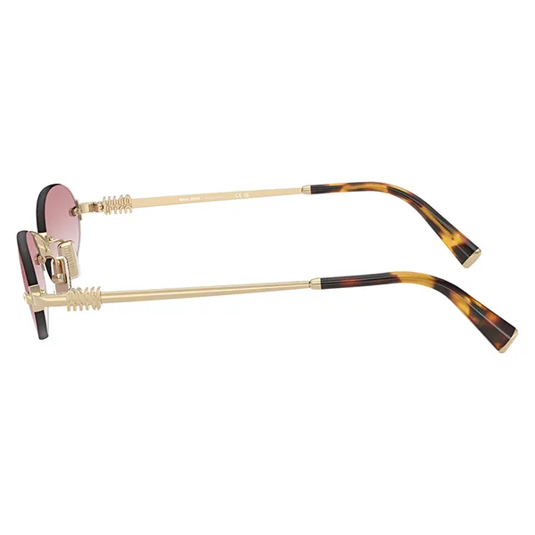 Kính Mắt Miu Miu Pale Gold Oval Sunglasses 0MU A54S ZVN70O Pale Màu Hồng Vàng - Kính mắt - Vua Hàng Hiệu
