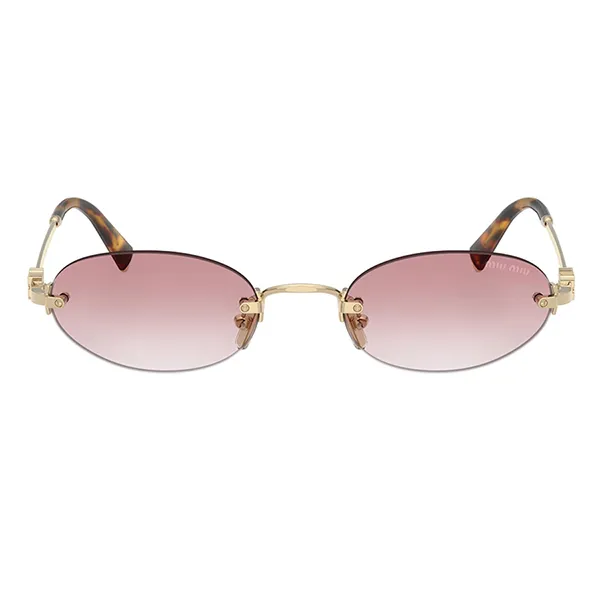 Kính Mắt Miu Miu Pale Gold Oval Sunglasses 0MU A54S ZVN70O Pale Màu Hồng Vàng - Kính mắt - Vua Hàng Hiệu