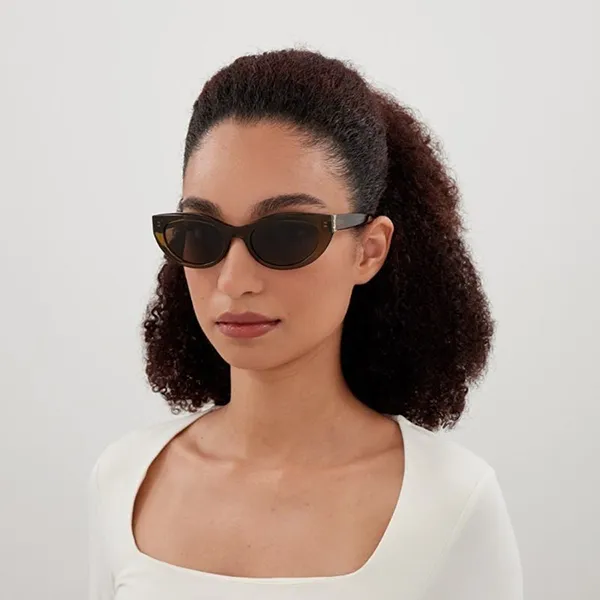 Kính Mát Nữ Yves Saint Laurent YSL Sunglasses SLM115 006 Màu Nâu - Kính mắt - Vua Hàng Hiệu