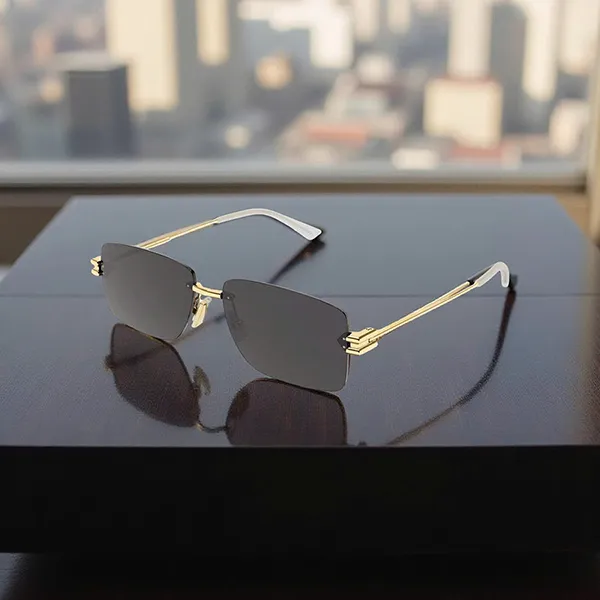 Kính Mát Unisex Bottega Veneta Sunglass BV1126S 002 Màu Vàng Xám
