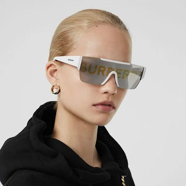 Kính Mát Unisex Burberry White Yellow BE4295 Sunglasses Màu Xám Trắng - Kính mắt - Vua Hàng Hiệu