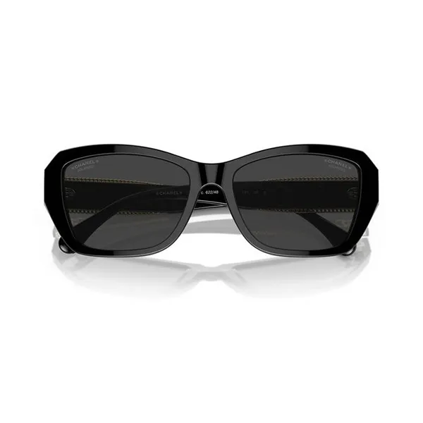 Kính Mát Unisex Chanel Polarised Rectangular Sunglasses 0CH5516 Màu Đen - Kính mắt - Vua Hàng Hiệu