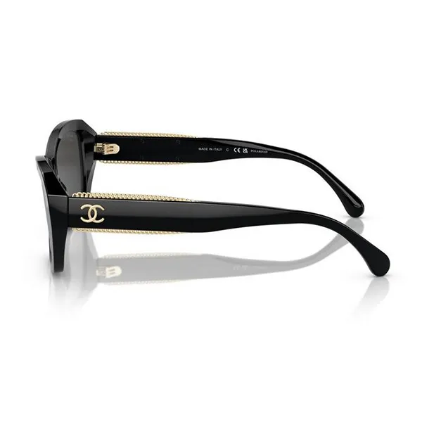 Kính Mát Unisex Chanel Polarised Rectangular Sunglasses 0CH5516 Màu Đen - Kính mắt - Vua Hàng Hiệu