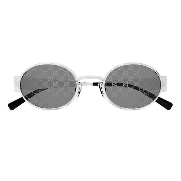 Kính Mát Unisex Gucci Oval Sunglasses GG1854S 002 Màu Bạc