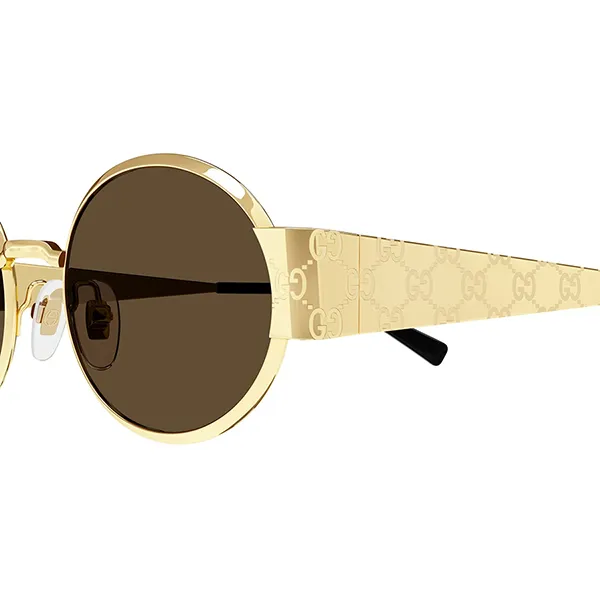 Kính Mát Unisex Gucci Oval Sunglasses GG1854S 005 Màu Nâu