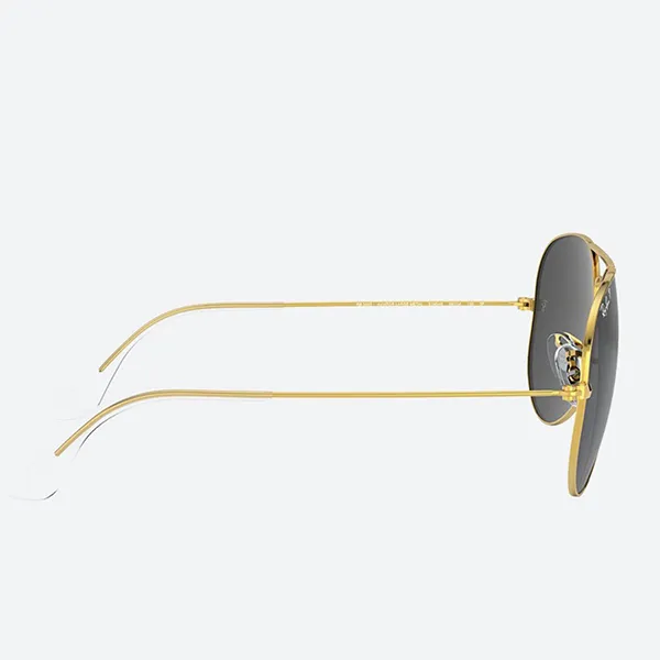 Kính Mát Unisex Rayban Black Polarized Aviator Sunglasses RB3025 919648 58 Màu Đen Vàng - Kính mắt - Vua Hàng Hiệu