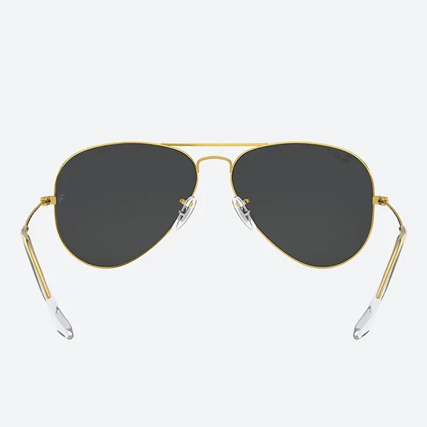 Kính Mát Unisex Rayban Black Polarized Aviator Sunglasses RB3025 919648 58 Màu Đen Vàng - Kính mắt - Vua Hàng Hiệu