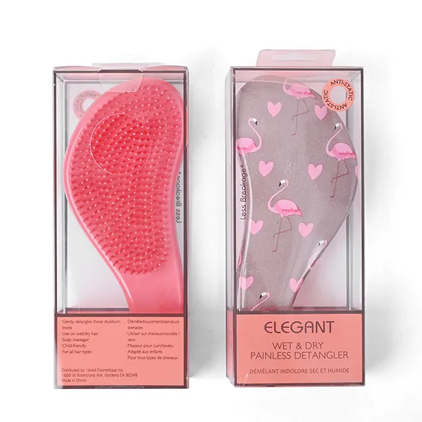 Lược Chải Tóc Elegant Detangler Brush Painless Wet & Dry Girl Power Pink/Brown Flamin Màu Hồng Nâu - Lược & Bàn chải tóc - Vua Hàng Hiệu