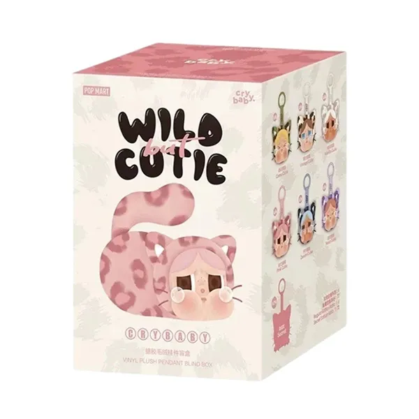 Móc Khóa Pop Mart Crybaby Wild But Cutie Series Vinyl Plush Pendant Blind Box Màu Hồng - Phụ kiện - Vua Hàng Hiệu