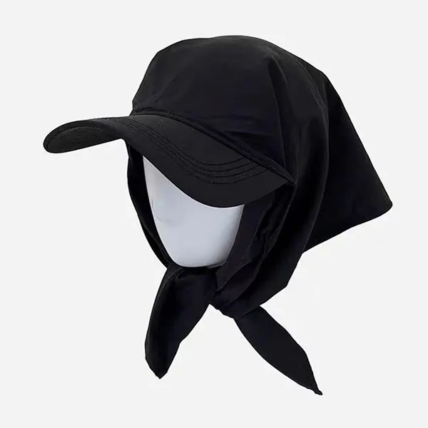 Mũ Frecae Sun Hat Neck Flap Wide Brim Black Màu Đen