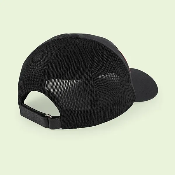 Mũ Gucci Baseball Hat With Gucci Patch 701324 4HAOY 1060 Màu Đen Size S - Mũ nón - Vua Hàng Hiệu