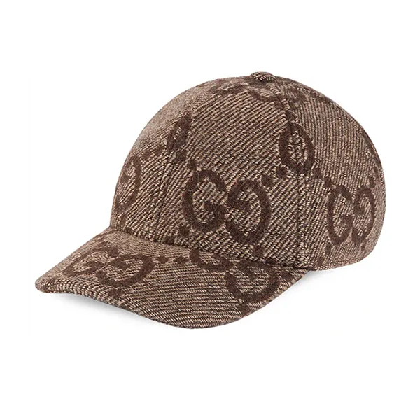 Mũ Gucci GG Jumbo Wool Cap Brown Màu Nâu Họa Tiết Size S