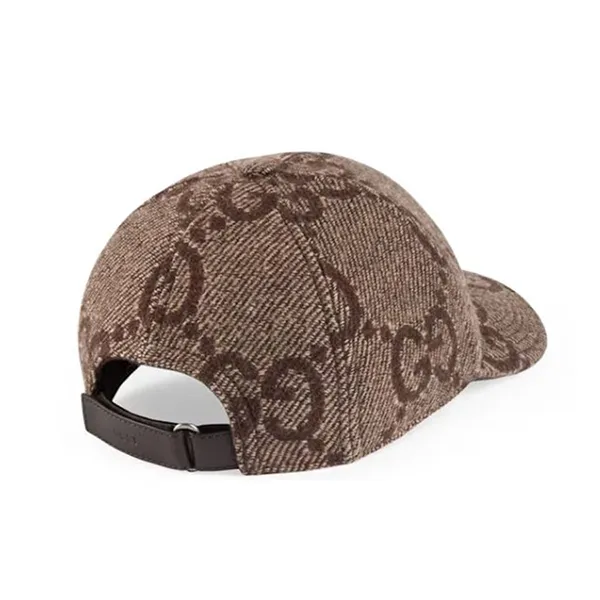 Mũ Gucci GG Jumbo Wool Cap Brown Màu Nâu Họa Tiết Size S