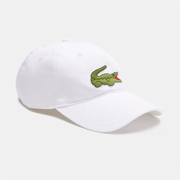 Mũ Lacoste Gabardine Big Crocodile Cap Màu Trắng