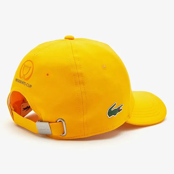 Mũ Lacoste Presidents Cup Lacoste RK8167 NSG Sport Stretch Taffeta Cap Màu Vàng
