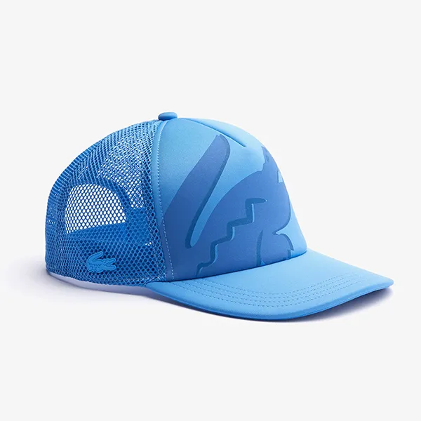 Mũ Lacoste Unisex Crocodile Print Neoprene And Mesh Cap RK2122 L99 Màu Xanh Blue