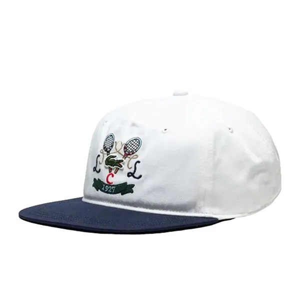 Mũ Unisex Lacoste Tennis Embroidery Cotton Cap RK2288-51 9AG Màu Trắng/Xanh