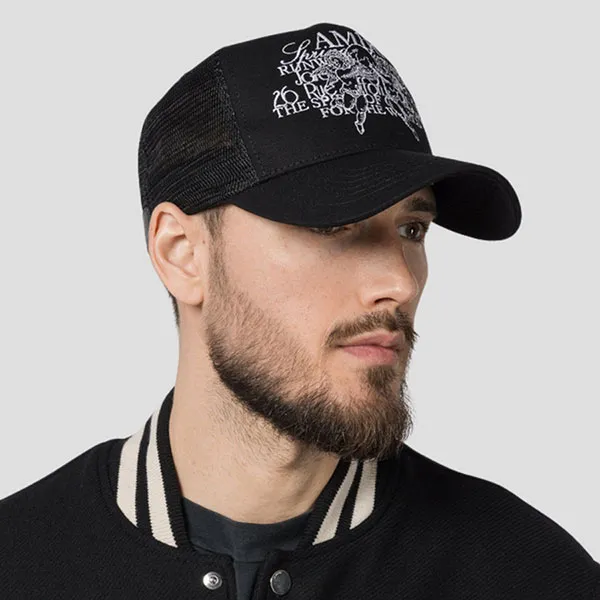 Mũ Nam Amiri Cherub Trucker Hat Black AMHATR1005 BLAC Màu Đen