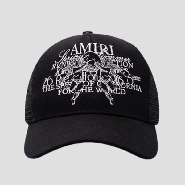 Mũ Nam Amiri Cherub Trucker Hat Black AMHATR1005 BLAC Màu Đen